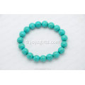 10MM Turquoise perles rondes bracelet mode bijoux uniques en gros